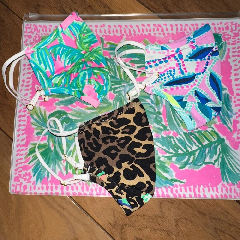 Lilly Pulitzer Vibrant Reusable Face Mask Bundle with Breathable Fabric